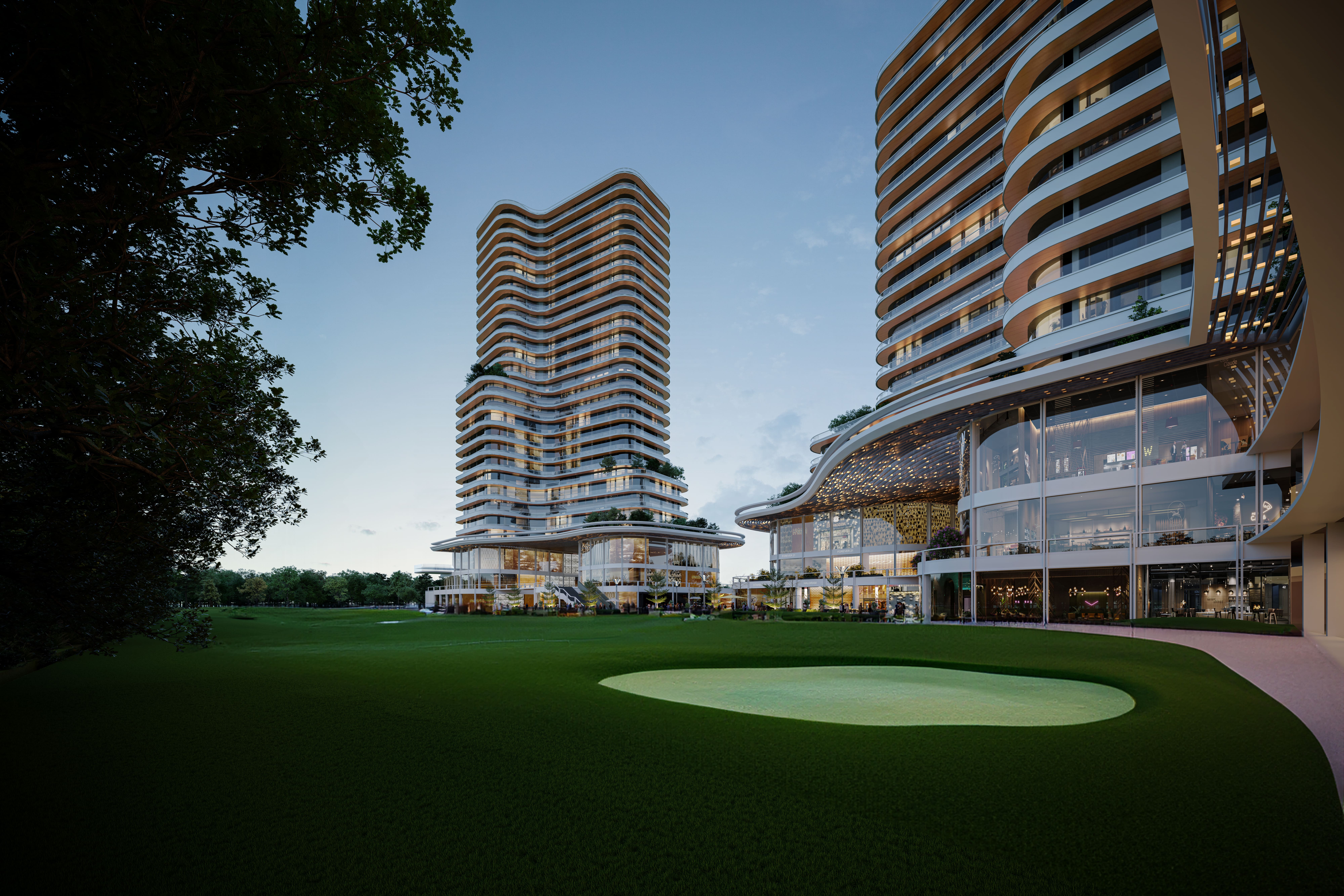 Check out the side view of Flower Valley The Orchard - luxury independent floors in Sohna, Gurgaon

